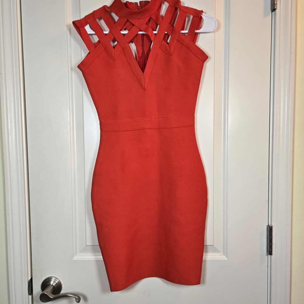Elegant Red Sleeveless Dress
